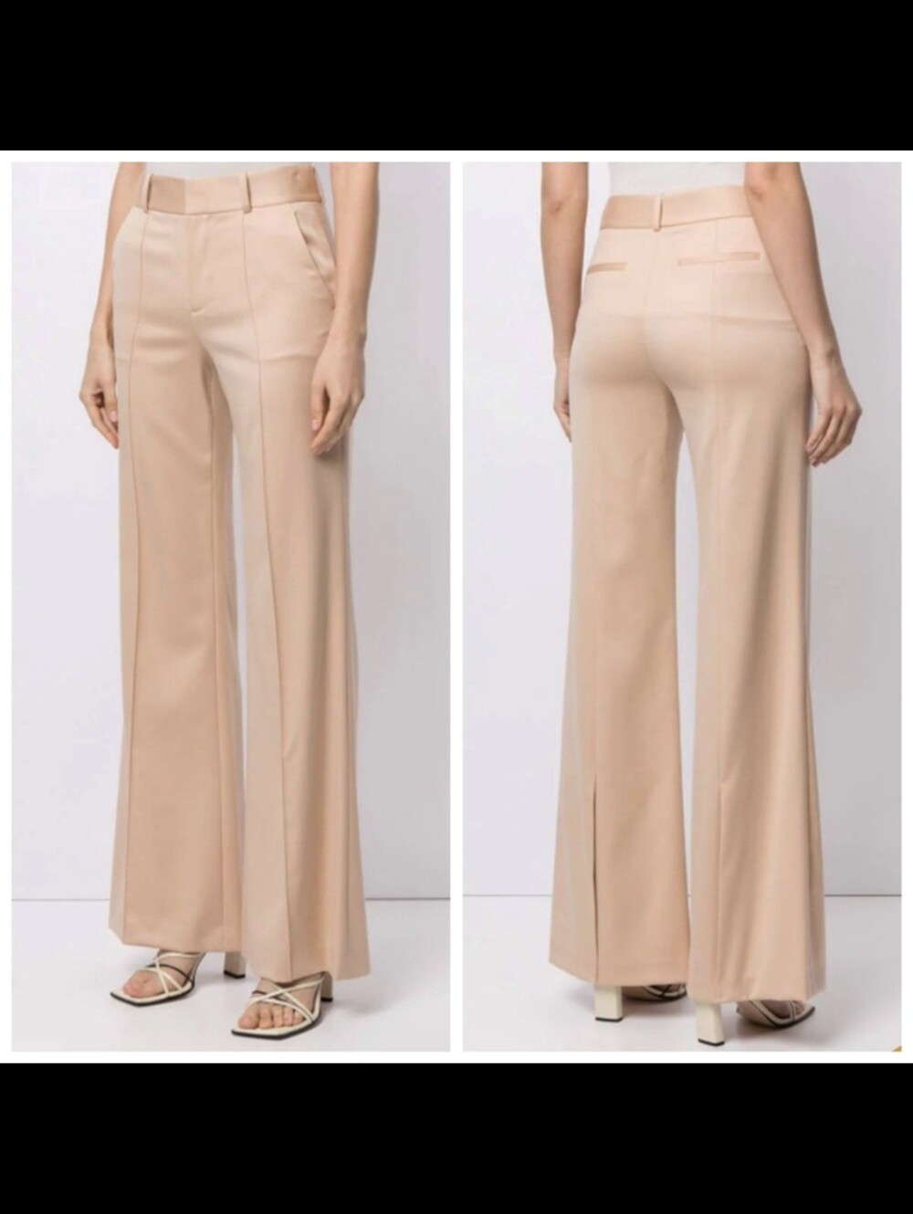 ALICE + OLIVIA PAULA HIGH WAIST PANT WITH BACK SLIT SIZE 12 NWT $330 - Picture 4 of 13
